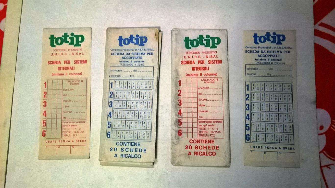 Giochi Totip anni '60 - '70 